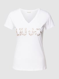 T-shirt met V-hals van Liu Jo White Wit - 6