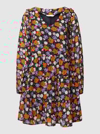 Minikleid mit floralem Muster Modell 'ONLSTAR' von Only Grau / Schwarz - 48