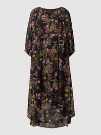 Midikleid aus Viskose mit floralem Muster von Drykorn Grau / Schwarz - 25