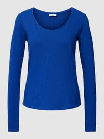 Longsleeve mit V-Ausschnitt von Marc O'Polo Denim Blau / Türkis - 24