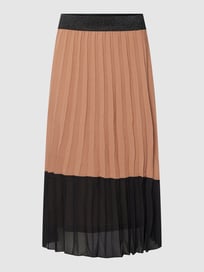 Midirock mit Two-Tone-Machart Modell 'Trista' von Saint Tropez Braun - 33