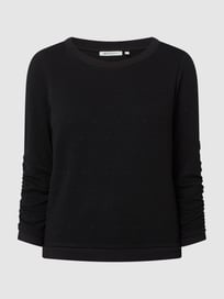 Sweatshirt mit 3/4-Arm von Tom Tailor Denim Grau / Schwarz - 40
