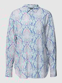 Overhemdblouse met paisleymotief van Montego Blauw / turquoise - 14