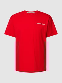 T-Shirt mit Label-Stitching von Tommy Jeans Rot - 20