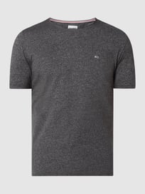 Slim Fit T-Shirt mit Logo-Stickerei Modell 'Jaspe' von Tommy Jeans Grau / Schwarz - 21