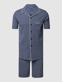 Pyjama mit Allover-Muster Modell 'PIPING' von Polo Ralph Lauren Underwear Blau / Türkis - 46