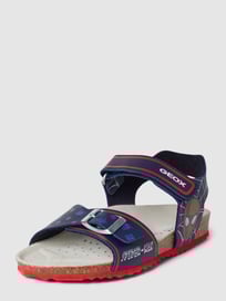 Sandalen met motiefprint, model 'GHITA' van Geox Blauw / turquoise - 15