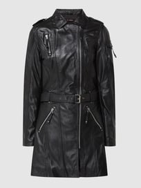 Lederjacke im Biker-Look von Cabrini Grau / Schwarz - 31