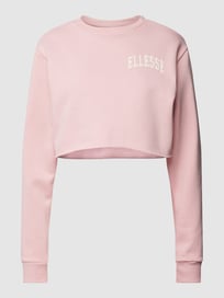 Kort sweatshirt met rolzoom, model 'Canleo' van Ellesse Roze - 5