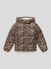 Steppjacke mit Animal-Print von Guess Grau / Schwarz - 31