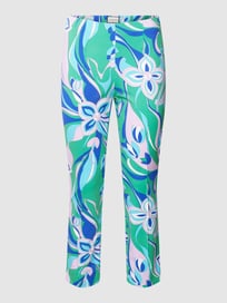 Stoffhose mit Allover-Muster Modell 'CAPRI' von SEDUCTIVE Grün - 14