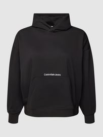 PLUS SIZE Hoodie mit Känguru-Tasche von Calvin Klein Jeans Plus Grau / Schwarz - 21