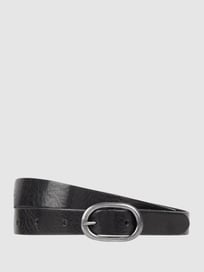 Ledergürtel mit Dornschließe in metallic von Esprit Grau / Schwarz - 22