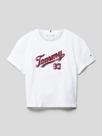 T-Shirt mit Paillettenbesatz von Tommy Hilfiger Teens Weiß - 3