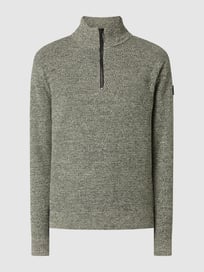 Troyer mit strukturiertem Maschenbild von NO EXCESS Weiß - 41