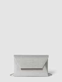 Clutch in envelopmodel met glanzende look van Jake*s Cocktail Grijs / zwart - 3