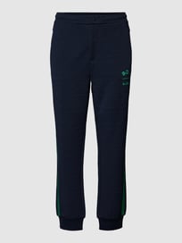 Sweatpants mit Label-Stitching Modell 'Hover' von BOSS Green Blau / Türkis - 31