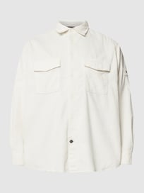 PLUS SIZE vrijetijdsoverhemd van corduroy met labelpatch van Tommy Hilfiger Big & Tall Wit - 25