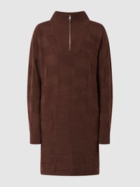 Gebreide jurk met opstaande kraag van Tom Tailor Denim Bruin - 38