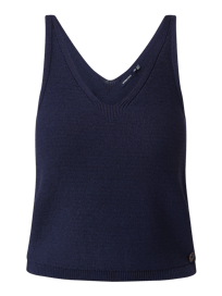 Gebreide top met V-hals  van Superdry Blauw / turquoise - 19