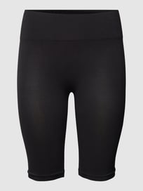 Fietsbroek met geribde band, model 'seam' van Vila Grijs / zwart - 5