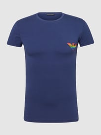 T-Shirt mit Label-Print von Emporio Armani Blau / Türkis - 25