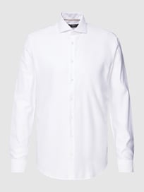 Slim Fit Business-Hemd mit Strukturmuster von Jake*s Weiß - 20