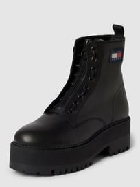 Schnürboots aus Leder mit Plateausohle von Tommy Jeans Grau / Schwarz - 14