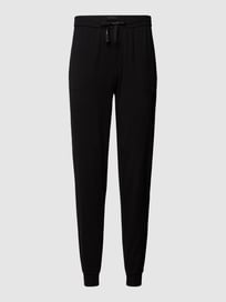 Sweatpants mit Label-Stitching Modell 'Mix&Match Pants' von BOSS Grau / Schwarz - 26