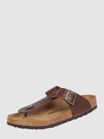 Teenslippers van leer, model 'Medina' van Birkenstock Bruin - 5