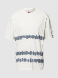 T-shirt in batiklook van Tommy Jeans Wit - 30
