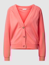 Sweatjacke mit Knopfleiste von Christian Berg Woman Rot - 36
