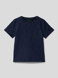 T-Shirt mit Knopfleiste von Tom Tailor Blau / Türkis - 26
