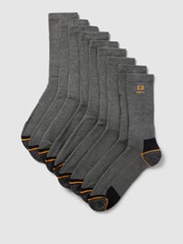 Socken mit Label-Print im 9er-Pack von camano Grau / Schwarz - 14