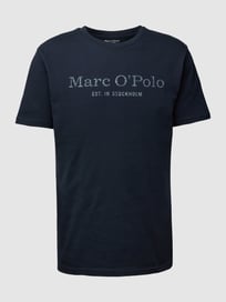 T-Shirt mit Statement- und Label-Print von Marc O'Polo Blau / Türkis - 27