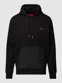 Hoodie mit Känguru-Tasche Modell 'Daulo' von HUGO Grau / Schwarz - 9