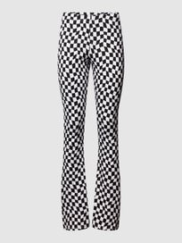 Leggings mit elastischem Bund Modell 'CHECKERBOA' von REVIEW Weiß - 6