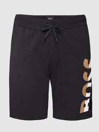Shorts mit Label-Print Modell 'Iconic' von BOSS Grau / Schwarz - 20