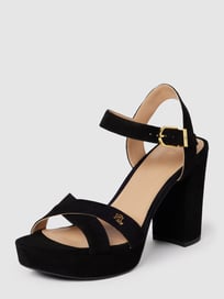 Sandalette mit Label-Applikation Modell 'FENTON' von Lauren Ralph Lauren Grau / Schwarz - 9