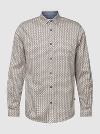 Vrijetijdsoverhemd met all-over motief, model 'Colorful printed' van Tom Tailor Wit - 1