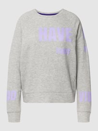 Sweatshirt mit Label-Print von Emily Van den Bergh Grau / Schwarz - 29