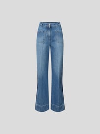 Jeans mit Brand-Stitching Modell "ALINA" von Victoria Beckham Blau / Türkis - 36