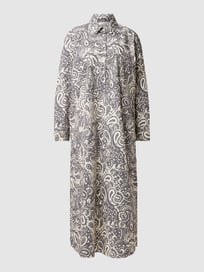 Hemdblusenkleid mit Allover-Muster von Jake*s Casual Grau / Schwarz - 15