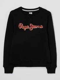 Sweatshirt met geborduurd logo  van Pepe Jeans Grijs / zwart - 23