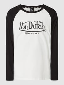 Longsleeve aus Bio-Baumwolle Modell 'Lane' von Von Dutch Grau / Schwarz - 37