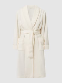 Bademantel aus Fleece von Pluto Weiß - 5