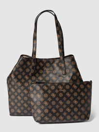 Shopper mit Allover-Muster Modell 'VIKKY' von Guess Braun - 29