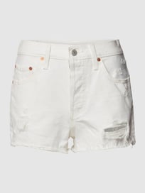 High Waist Jeansshorts mit Destroyed-Effekten von Levi's® Weiß - 30