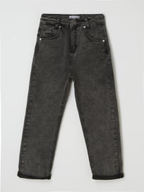 Cropped Balloon Fit Jeans mit Stretch-Anteil von Blue Effect Grau / Schwarz - 25