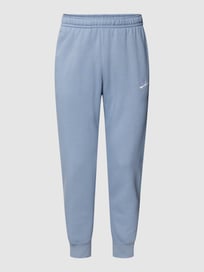 Sweatpants met labelstitching, model 'CLUB' van Nike Blauw / turquoise - 41